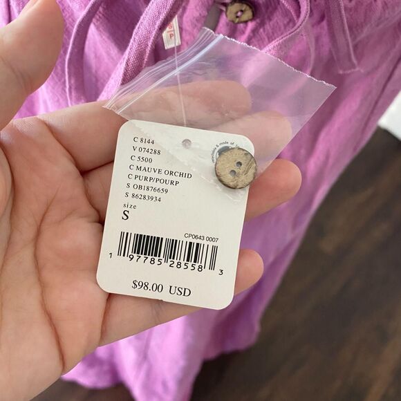 NWT Free People All For Sun Mauve Orchid Billowy Ethereal Bohemian Maxi Dress S - Picture 7 of 8